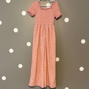 Adorable Pink Floral Casual Romper for Kids